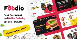 Foodio - Fast Food & Restaurant Joomla 4 Template