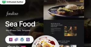 Foodixo - Sea Food Restaurant Elementor Wordpress Theme