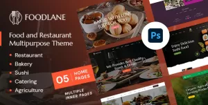 Foodlane  Food & Restaurant Multipurpose PSD Template