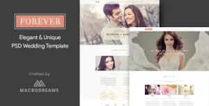 Forever  Wedding PSD Template