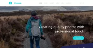 Fotonix Responsive Photo Gallery Website Powered by MotoCMS 3 Website Builder