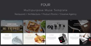 Four_Architecture, Restaurant, Product Landing, Multipurpose Muse Template