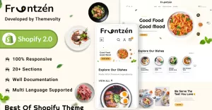 Frantzen Mega Rich Food Restaurant Shopify 2.0 Responsive Template