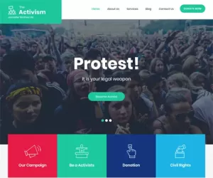Free Activism WordPress Theme Download for NGOs and Non Profits