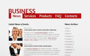 Free Business Web Template - Single Page Layout Website Template