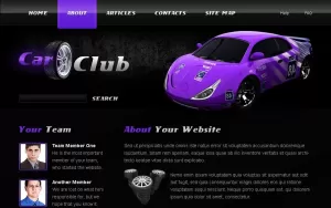 Free Car Club Website Template