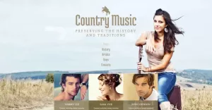 Free Country Music Fan Club Website Template