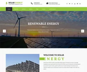 Free Download Clean Energy WordPress Theme For Solar Wind Renewal Energy
