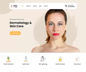 Download Free Dermatology Clinic WordPress Theme 4 skin