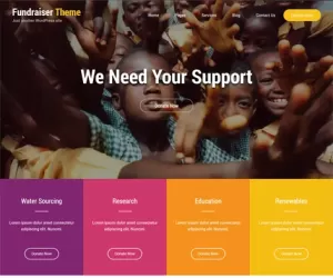 Free Download Fundraising WordPress Theme For Fundraisers Donations