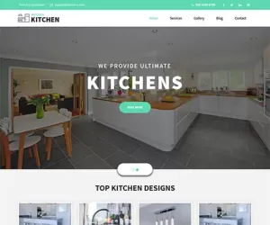 Download Free Modern Kitchen WordPress Theme for Furniture Appliances