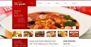 Free Flat Mexican Restaurant WordPress Theme & Website Template