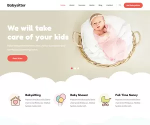 Free Kids Store WordPress Theme Download 4 Babysitter Kindergarten