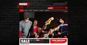 Free Music Store OpenCart Template