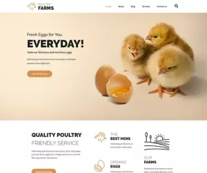 Free Poultry Farm WordPress Theme for Egg Chicken Suppliers