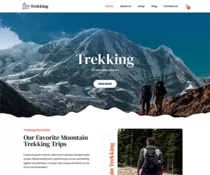 Free Rock Climbing WordPress theme trekking safari adventure