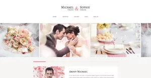 Free Wedding Cake Responsive Website Template