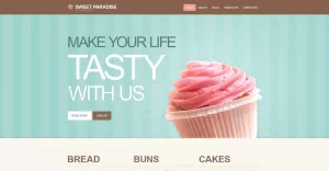 Free WordPress Bakery Promoting Template - TemplateMonster