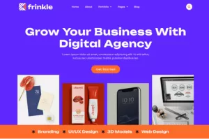 Frinkle - Digital Design Agency Elementor Pro Template Kit