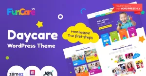 FunCare - Bright And Enjoyable Daycare Website Design Theme WordPress Theme