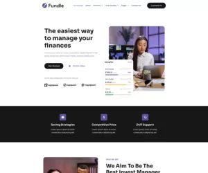 Fundle - Finance & Investment Manager Elementor Template Kit
