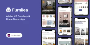 Furnilea - Adobe XD Furniture & Home Decor App