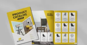 Furniture Products Catalog or Catalogue Template Design