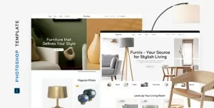 Furnix – Furniture Store Template for Adobe Photoshop by merkulove