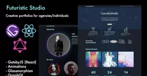 Futuristic Studio - Creative portfolio using Gatsby JS