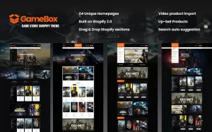 Gamebox - Game & Movie Store Shopify-thema