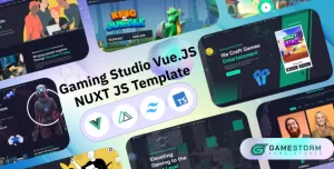 Gamestorm - Gaming Studio Vue.JS NUXT JS Template