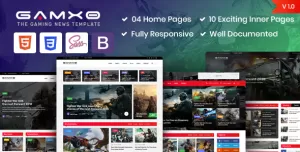 Gamxo - Games News Gaming HTML5 Template