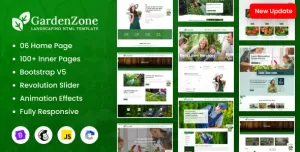 GardenZone  Agriculture, Gardening & Landscaping Responsive HTML Template