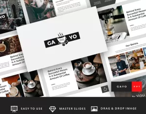 Gayo - Coffee Shop Presentation PowerPoint template
