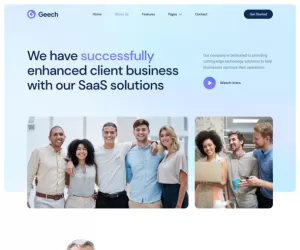 Geech - SaaS & Tech Startup Company Elementor Template Kit