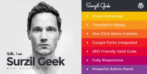 Geek - Personal Resume & Portfolio WordPress Theme