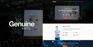Geinuine - Conference and Event PSD Landing Page
