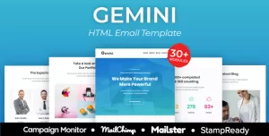 Gemini Agency - Multipurpose Responsive Email Template 30+ Modules -  Mailster & Mailchimp