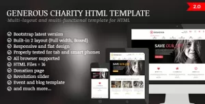 Generous - Charity Foundation Website Template & Charity Trust