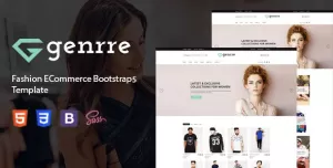 Genrre - Fashion Store HTML Template using Bootstrap 5