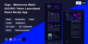 Gigo - Metaverse Web3 IGO/IDO Token Launchpad Nextjs App
