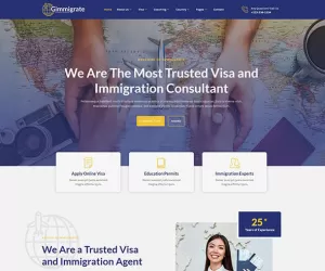 Gimmigrate - Immigration & Visa Consulting Elementor Template Kit