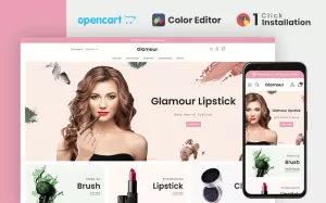 Glamour Cosmetics Store OpenCart-mall - TemplateMonster
