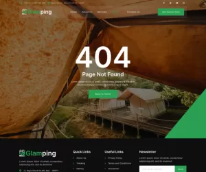 Glamping – Luxury Camping & Campground Elementor Template Kit