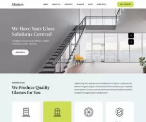 Glass Company WordPress Theme for glazier installation windows