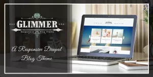 Glimmer - A Responsive Blog Drupal 7.6 Theme