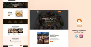 Global Restaurant - Restaurant Services Elementor Landing Page