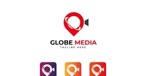 Globe media logo design and app icon - TemplateMonster