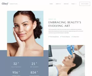 Glowy – Beauty Clinic & Dermatology Elementor Template Kit