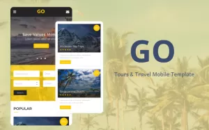 Go - Tours and Travel Mobile Template - TemplateMonster